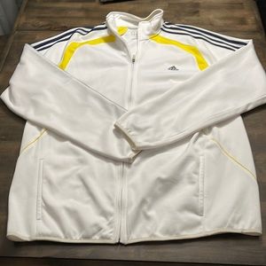 Adidas Climalite white yellow track jacket